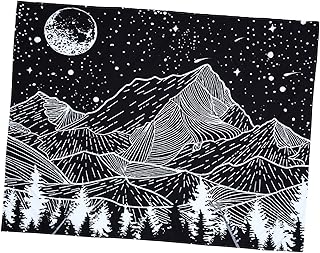 Orfofe 1pc tapisserie décorative de fond tapis trippy tapis de lune tapis noir