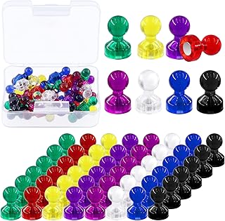Tanstic 48 punaises magnétiques, 8 couleurs assorties, aimant puissant pour réfrigérateur, carte couleur