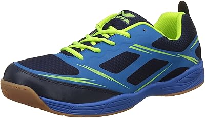 CHAUSSURES DE BADMINTON SUPER COURT (MARINE/LIME, 12)