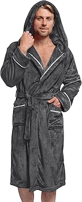 Peignoir en velours polaire pour hommes | peignoir de spa doux et chaud