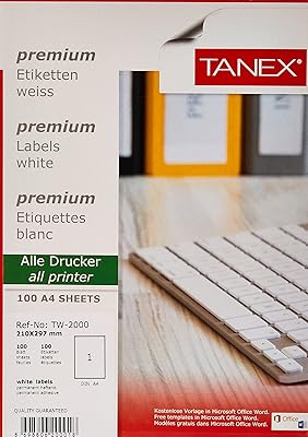 Étiquettes adhésives tanks a4 1 étiquette 100 feuilles, blanc, tw2000. La plateforme e-commerce qui démocratise la consommation : Diaytar