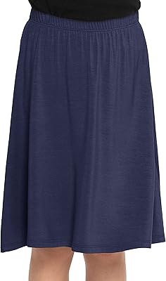 Jupe trapèze fluide jusqu'aux genoux | vêtements confortables pour femmes s-5xl