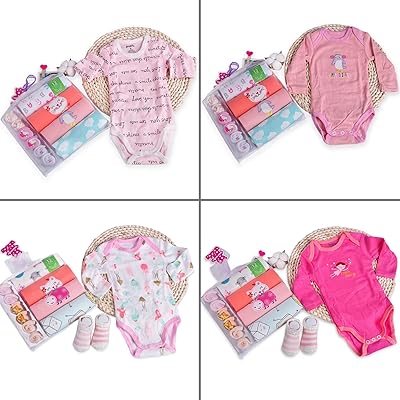 Coffret cadeau nouveau-né coffret ensemble d'accessoires de vêtements pour bébé fille et garçon