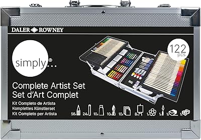 Ensemble complet de peinture multitechnique daler ronnie, 122 pièces, couleurs et produits d'art