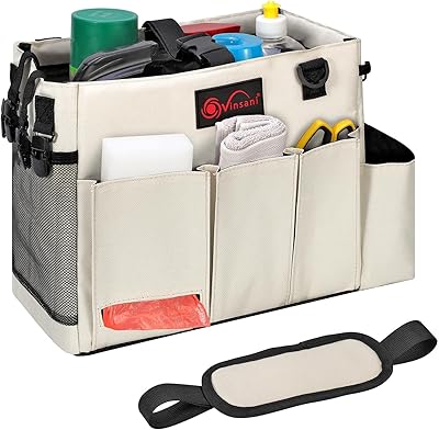 Organiseur et sac de rangement multifonctionnel vinsani avec poignée et taille et bretelles