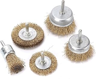 Jeu de brosses métalliques vwme pour roues et coupelles - 5 pièces