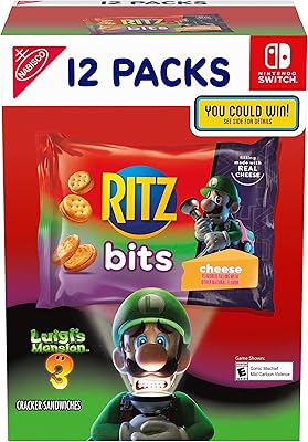 Craquelins sandwich au fromage ritz crackers bits, paquets de 12 à 1 oz