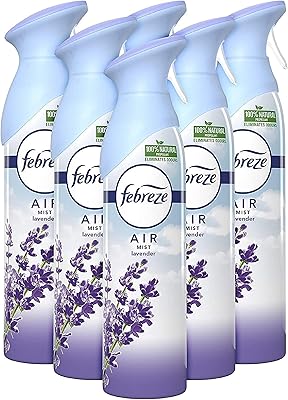 Spray désodorisant, désodorisant et assainisseur de salle de bain febreeze, parfum lavande, 1,8