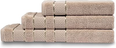 Ensemble de 3 serviettes ultra douces et absorbantes de qualité hôtelière de luxe