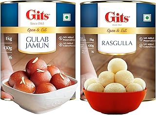 Gits open & eat gulab jamun + rasgulla 16 pièces par paquet