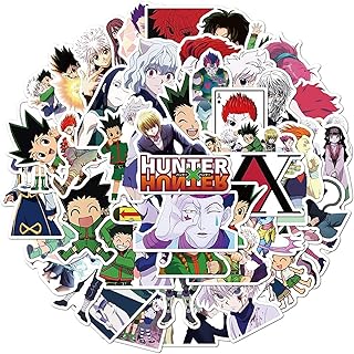 50 pièces hunter x hunter anime conçu ensemble d'autocollants imperméables diy pour ordinateur portable, skateboard, bagages, bagages. Votre satisfaction, notre priorité chez Diaytar