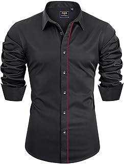 Chemises décontractées pour hommes en flanelle à motifs, manches longues, coupe classique, boutonnée