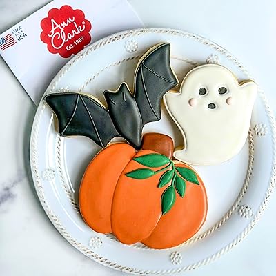 Ensemble d'emporte-pièces d'halloween avec livre de recettes - 3 pièces - chauve-souris, citrouille