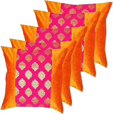 Housse de coussin carrée décorative en jacquard perroquet rose