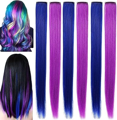 Extensions de cheveux multicolores goodrun pour enfants et femmes 21 pouces, extensions