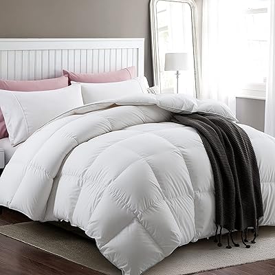 Couette de luxe en duvet d'oie dwr queen size, coton pima ultra doux