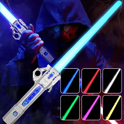 Sabre laser argenté gwen boo avec son fx (sensible au mouvement) et poignée