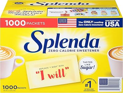 Édulcorant splenda zéro calorie (paquet de 1000 22 kg)