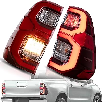 Feu arrière fland compatible avec toyota hilux 2015-2020 base, châssis, double cabine sr