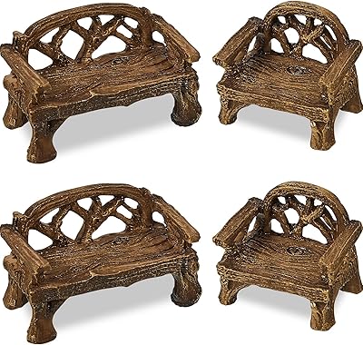 4 pièces meubles de jardin féerique, ensemble table et chaises de décoration