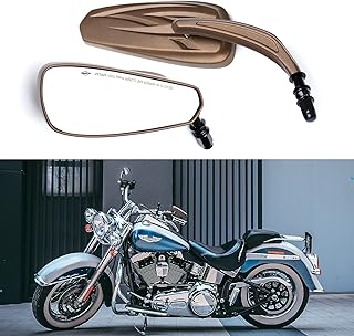 Rétroviseur moto wtzmoto pour harley davidson rétroviseurs de guidon bronze