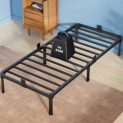 Cadre de lit double rowell pour enfants, cadre de lit simple en métal