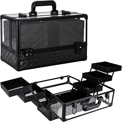 Étui portable pour bijoux maquillage pinceaux de maquillage et porte-clés en acrylique