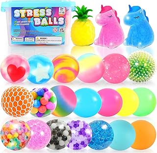 Ensemble de balles anti-stress liolitoi - paquet de 24 balles anti-stress sensorielles, balles
