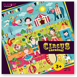 Puzzle géant playkiwid de circus carnival, composé de 25 grandes pièces, pour les enfants à partir de 3 ans, taille 56 x 56 cm. Diaytar Sénégal : Achetez plus, dépensez moins