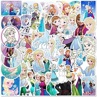 50 pièces autocollants princesse elsa dessin animé la reine des neiges autocollants