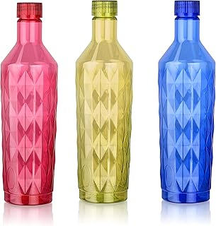 Ensemble de bouteilles d'eau asiatiques pour réfrigérateur de couleurs assorties, 3 pièces