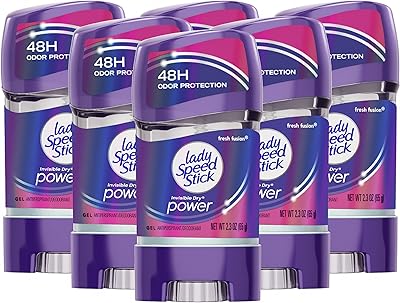 Gel déodorant antisudorifique lady speed ​​​​stick fresh fusion 48 heures 23 oz