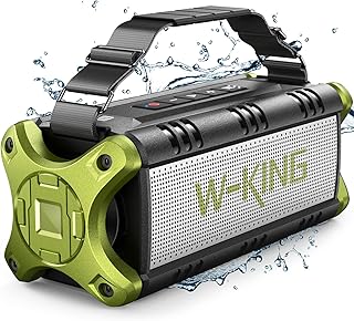 Haut-parleur bluetooth sans fil portable wking 50w ipx6 étanche avec batterie 10400mah, haut-parleur