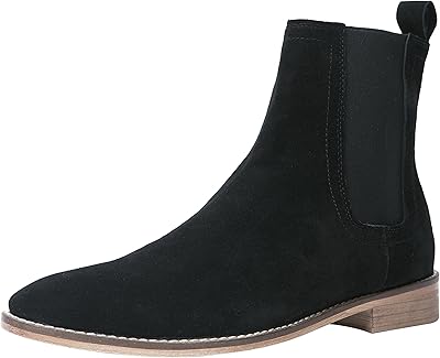 Bottes chelsea en daim pour hommes, chaussures formelles décontractées, longueur cheville, noir marron gris. Diaytar : Des prix mini pour un service maxi