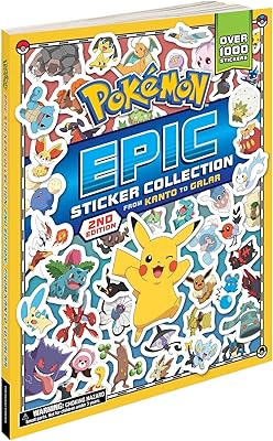 Collection d'autocollants pokémon epic 2e édition : de kanto à galar