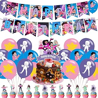 Décorations de fête steven universe, fournitures de fête d'anniversaire de film de dessin