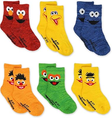 Chaussettes longues sesame street elmo pour garçons et filles avec pince