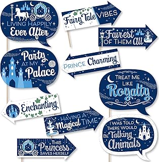 Ensemble d'accessoires pour cabine photo big dot of happiness royal prince et princesse