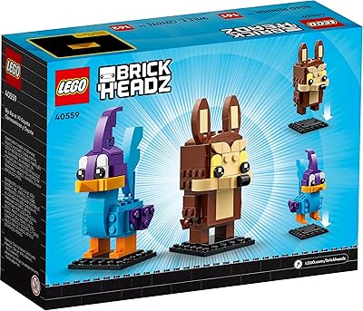 Lego 40559 têtes de briques looney tunes road runner et wheelie coyote 323