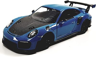 Kensmart porsche 911 gt2 rs 2010, aqua blue, toit rigide, échelle 1/36, pour