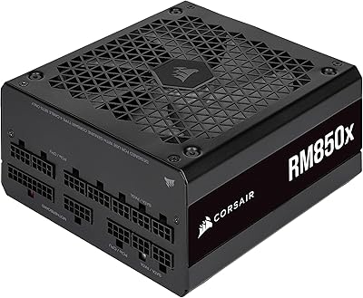 Série corsair rmx (2021), rm850x, 850 w, or, alimentation entièrement modulaire, 850 w