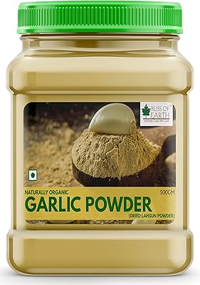 Bliss of earth 500 g de poudre d'ail naturellement biologique séchée pour la cuisson