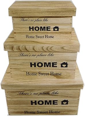 Ensemble de 3 caisses en bois feelings | caisse rustique présentoir