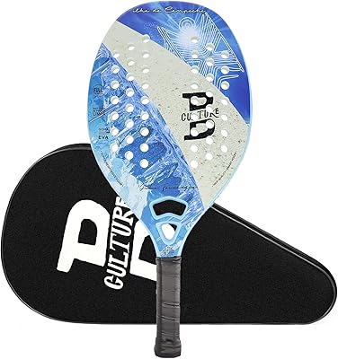 Raquette de tennis de plage professionnelle beculture légère en carbone souple eva