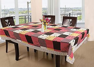 Housse de table de salle à manger 6 places en pvc à carreaux