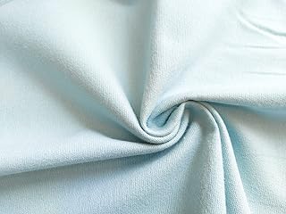 Tissu en flanelle de coton brossé bleu wynciette, 1mtr 140cm x 100cm