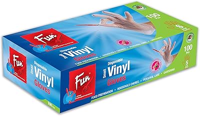 Gants jetables en vinyle art avec poudre et taille s paquet de 100