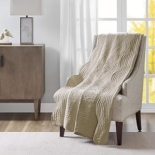 Madison park luxe couverture matelassée motif damassé rembourrage en coton super doux