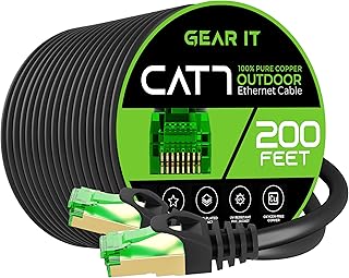 Câble ethernet extérieur gear it cat 7 (200 pieds), paire torsadée en cuivre