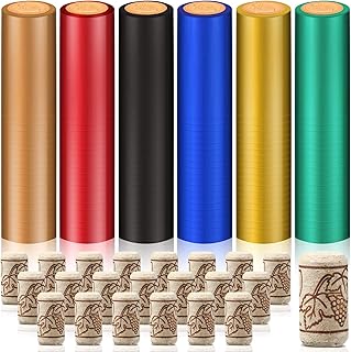 240 bouchons de vin pour bouteilles de vin et capsules thermorétractables, 120 tampons de 6 couleurs et 120 bouchons de vin naturels droits pour la fabrication de décoration de bouteilles de vin, les arts et l'artisanat. Diaytar : Des promotions exceptionnelles toute l'année pour tous les Sénégalais
